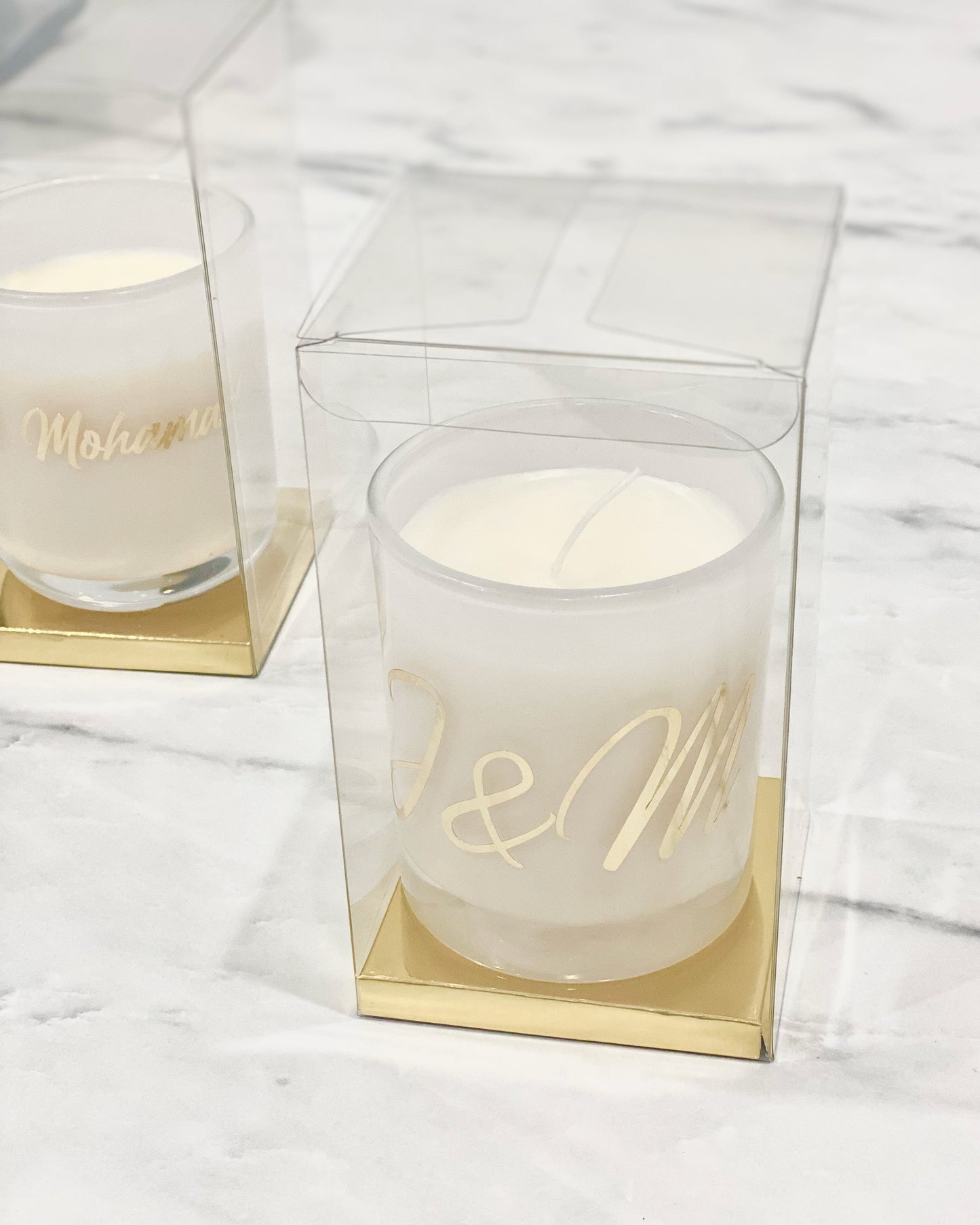 Large Frosted Candle Favours